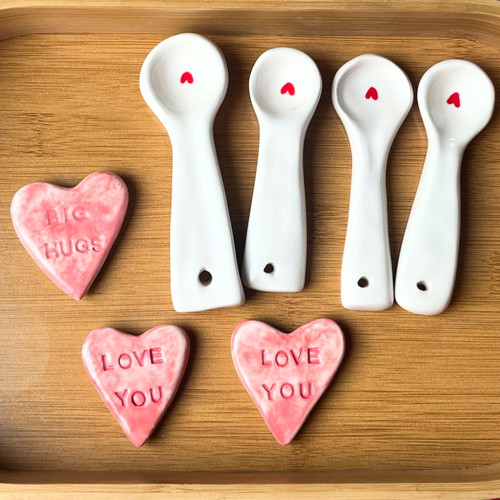 قاشق سرامیکی قلبی