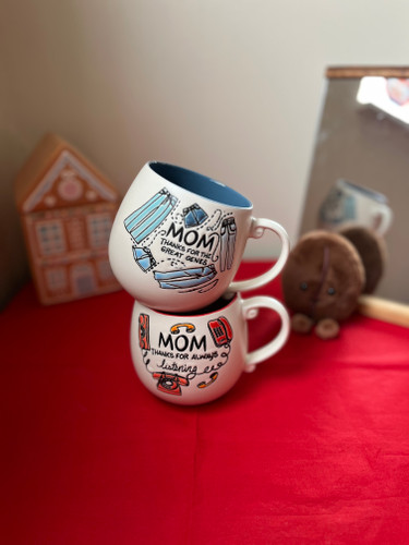 ماگ سرامیکی برجسته تکست مام mom