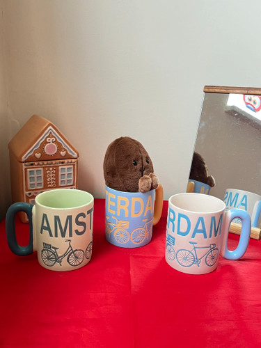 ماگ سرامیکی برجسته دوچرخه amsterdam